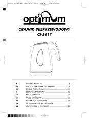 Optimum CJ-2017 Operating Instructions Manual