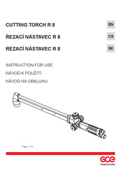 GCE R 8 Instructions For Use Manual