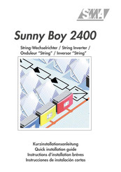 SMA Sunny Boy 2400 Quick Installation Manual
