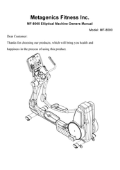 Metagenics Fitness MF-8000 Owner's Manual