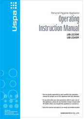 Uspa UB-2235R Operating Instructions Manual