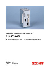 Beckhoff CU8802-0000 Installation And Operating Instructions Manual