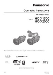 Panasonic HC-X1500 Operating Instructions Manual