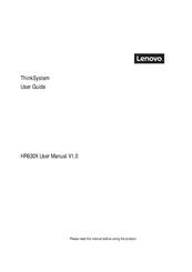 Lenovo ThinkSystem HR630X User Manual