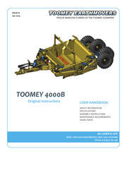 Toomey Earthmovers 4000B Original Instructions Manual