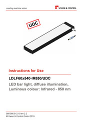 Vision & Control LDLF60x540-IR850/UDC Instructions For Use Manual