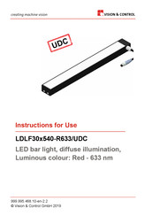 Vision & Control LDLF30x540-R633/UDC Instructions For Use Manual