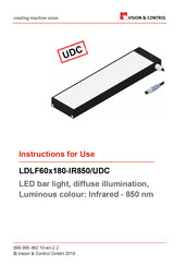 Vision & Control LDLF60x180-IR850/UDC Instructions For Use Manual