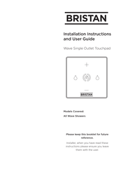 Bristan Wave Single Outlet Touchpad Installation Instructions And User Manual