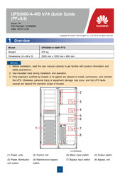 Huawei UPS5000-A-400K-FTS Quick Manual