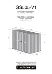 tradetested GS505-V1 Owner's Manual And Assembly Instructions