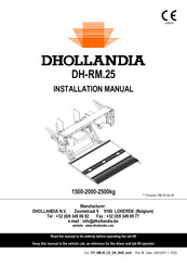 Dhollandia DH-RM.25 Installation Manual