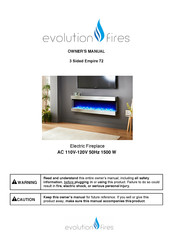evolution fires 3 Sided Empire 72 Owner's Manual
