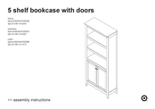 Target 5 Shelf bookcase with doors BK5SHFWDBR Assembly Instructions Manual