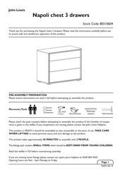 John Lewis Napoli 80310604 Manual