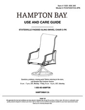 HAMPTON BAY Statesville Swivel Dining Chair FCS70357CS-2PK Use And Care Manual