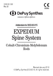 Johnson & Johnson DePuy Synthes EXPEDIUM Spine System Manual