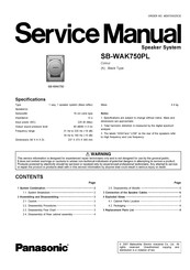 Panasonic SB-WAK750PL Service Manual