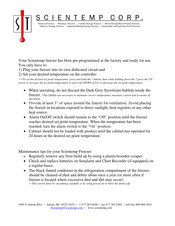 Scientemp 45-3.1A Operating And Installation Manual
