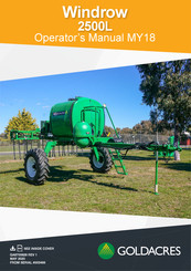 Goldacres Windrow MY18 2500L Operator's Manual