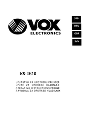 VOX electronics KS-0610 Operating Instructions Manual