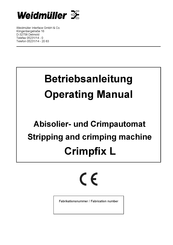 Weidmuller Crimpfix L Operating Manual