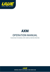 UWE AXM-15K Operation Manual