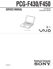 Sony VAIO PCG-F450 Service Manual