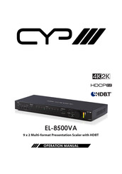 Cyp EL-8500VA Operation Manual
