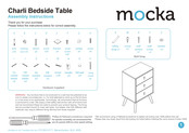 Mocka Charli Bedside Table Assembly Instructions Manual