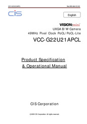 CIS VISION:mini VCC-G22U21APCL Product Specification & Operational Manual
