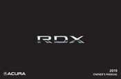 Acura RDX 2019 Owner's Manual