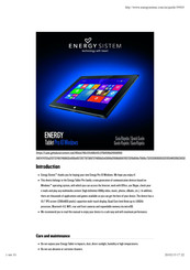 Energy Sistem Pro 10 Windows Quick Manual