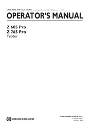 Kongskilde Z 685 Pro Operator's Manual