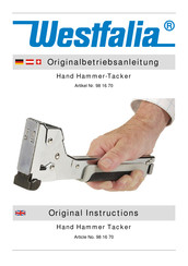 Westfalia 98 16 70 Original Instructions Manual