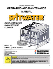 Spitwater SHW91 Operating And Maintenance Manual