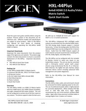 Zigen HXL-44Plus Quick Start Manual