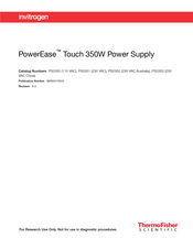 Thermo Scientific Invitrogen PowerEase Touch PS0351 User Manual