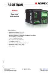 Ropex RESISTRON RES-401 Operating Instructions Manual