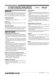 M-system 47LCT Operating Manual