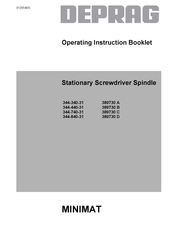 Deprag 344-740-31 Operating Instruction Booklet