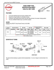 molex 63811-6400 Specification Sheet