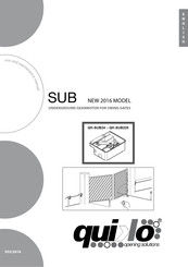 quiko SUB Series Use And Maintenance Manual