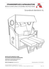 deVRIES Strandkorb Weitblick XL Care & Assembly Instructions