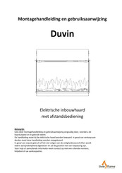 Livin Flame Duvin EF277A Installation Instructions And Operating Manual