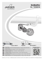 Jaeger 12230518 Fitting Instructions Manual