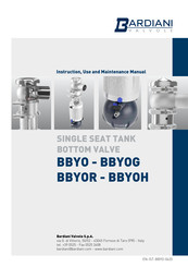 Bardiani BBYO Instruction, Use And Maintenance Manual