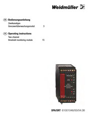 Weidmüller DPA/DRT Operating Instructions Manual