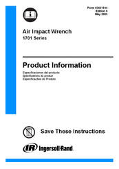 Ingersoll-Rand 1701B1 Product Information