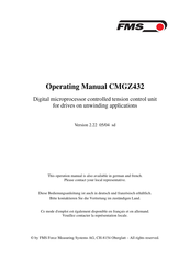 FMS CMGZ432 Operating Manual